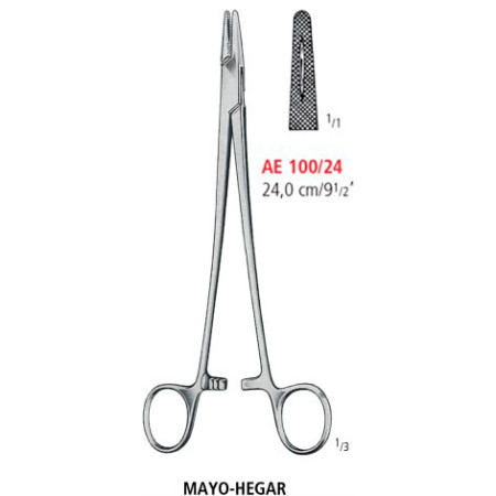 AE 100/24 иглодержатель MAYO-HEGAR, 24.0 см