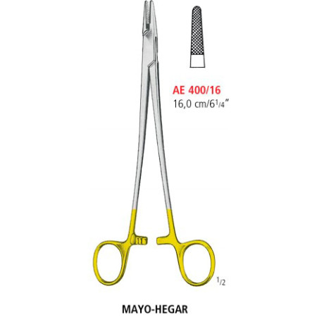 AE 400/16 иглодержатель MAYO-HEGAR TUC, 16.0 см