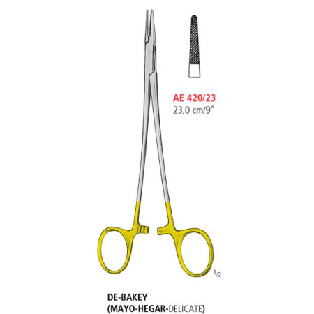 AE 420/23 иглодержатель DE BAKEY TUC, 23.0 см