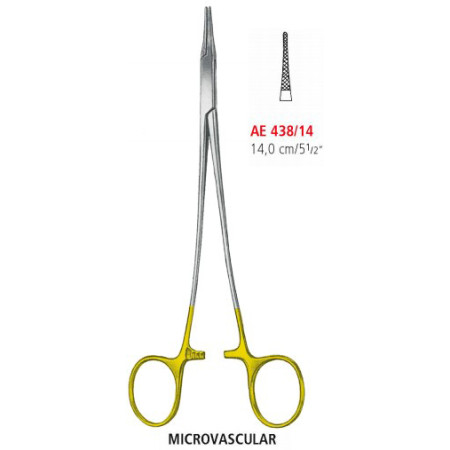 AE 438/14 голкотримач капілярний MICROVASCULAR , 14.0 см