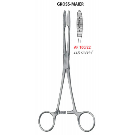 AF 100/22 щипці для перев'язувальних матеріалів GROSS-MAIER, прямі, 22.0 см