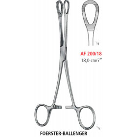 AF 200/18 щипцы FOERSTER-BALLENGER, прямые, зубчатые, 18.0 см