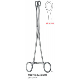 AF 202/25 щипцы FOERSTER-BALLENGER, прямые, гладкие, 25.0 см