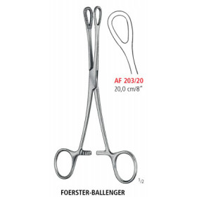 AF 203/20 щипцы FOERSTER-BALLENGER, изогнутые, гладкие, 20.0 см
