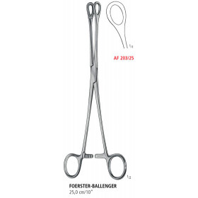 AF 203/25 щипцы FOERSTER-BALLENGER, изогнутые, гладкие, 25.0 см