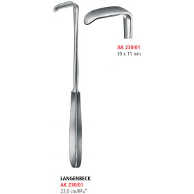 AK 230/01 ретрактор LANGENBECK, 30х11 мм, 22.0 см