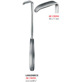 AK 230/04 ретрактор LANGENBECK, 40х11 мм, 22.0 см