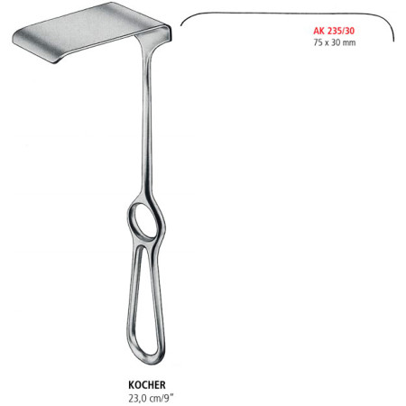 AK 235/30 ретрактор KOCHER, 75х30 мм, 23.0 см