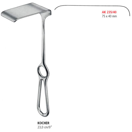AK 235/40 ретрактор KOCHER, 75х40 мм, 23.0 см