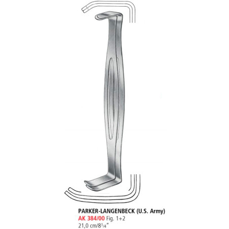 AK 384/00 набор ретракторов PARKER-LANGENBECK US-ARMY, №1+2, 12.0 см