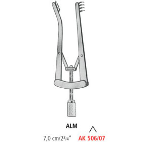 AK 506/07 ретрактор заостренный ALM, зубцы 4х4, 7.0 см