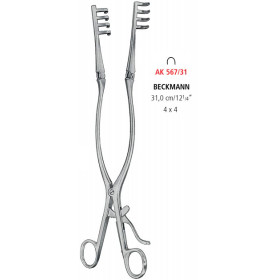 AK 567/31 ретрактор BECKMANN, тупой, зубцы 4х4, 31.0 см