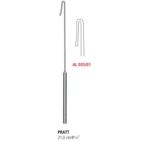 AL 035/01 гачок для видалення свищу PRATT, №1, 21.0 см