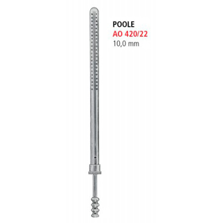 AO 420/22 трубка для отсоса POOLE, прямая, 10.0 мм, 22.0 см