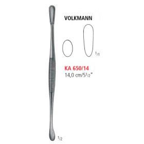 KA 650/14 кюретка костная VOLKMANN, овальный/овальный 14.0 см
