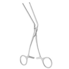 KK 457/18 щипцы атравматичные LELAND-JONES, изогнутые, 18.0 см