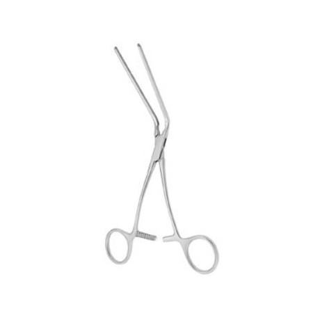 KK 457/18 щипці атравматичні LELAND-JONES, вигнуті, 18.0 см
