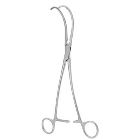 KK 473/25 щипці атравматичні DE BAKEY, сильно зігнуті, 25.0 см