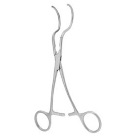 KK 523/18 щипцы атравматичные DALE, изогнутые, 18.0 см