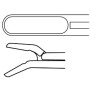 KS 743/03 щипці LOVE-GRUENWALD, 13 см, зігнуті вниз, 3х10 мм